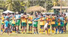  ??  ?? NPA Bulls and Thursday Island Stingers players after their game.