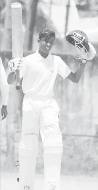  ?? (Faizool Deo photo) ?? Rahul Singh scored 119 and 56 in his two innings so far