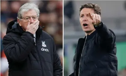  ?? ?? Roy Hodgson is expected to depart Crystal Palace, who are in talks with the Austrian manager Oliver Glasner. Composite: Tom Jenkins/ The Guardian; Reuters