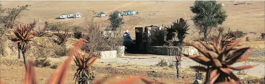  ?? PICTURE: MICHAEL PINYANA ?? The closest visitors can get to Nelson Mandela’s gravesite in Qunu is to view it from a nearby hill. Bitter family battles mean the site is likely to be opened to the public only in about 18 months.