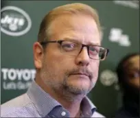  ?? SETH WENIG - THE ASSOCIATED PRESS ?? New York Jets general manager Mike Maccagnan speaks to reporters in Florham Park, N.J., Monday, Dec. 31, 2018.