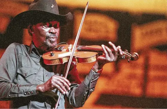  ?? Staff file photo ?? Shown atMiller Outdoor Theater for a Juneteenth blues festival in 1987, Clarence “Gatemouth” Brown made some hot singles for Houston’s Peacock label in the 1950s.