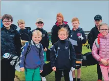  ??  ?? The smiling juniors who took part in the golf fun day at Shiskine.