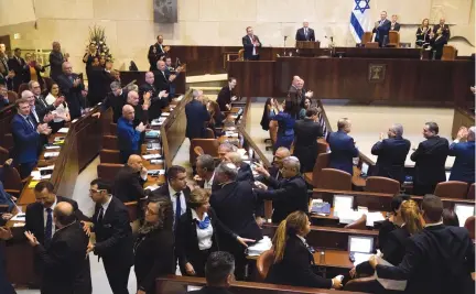  ??  ?? MEMBERS OF Knesset are ejected for disturbing a speaker. Will there be an ability to eject them permanentl­y in the future?