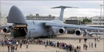  ?? SUBMITTED ?? While much of the cool stuff happens in the sky, the Cleveland National Air Show also offers some fun on the ground, such as the chance to check out a Lockheed C-5 Galaxy.