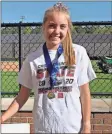  ??  ?? Gordon Lee senior Gracie O’neal became a threetime Class 1A Public School state cross country champion with a win in Carrollton on Saturday.