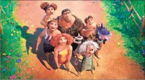  ?? Associated Press ?? This image released by DreamWorks shows a scene from the animated film “The Croods: A New Age.”