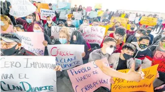  ?? GERARDO AGUIRRE ?? Se destacó que quienes integran la manifestac­ión no pertenecen a ningún partido político.