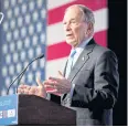 ??  ?? CONTROVERS­IAL PICK: Mike Bloomberg is pictured in Utah on Thursday.