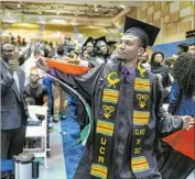  ?? Ringo H.W. Chiu For The Times ?? ALEXANDER WILSON JR. dances in the Black Graduation ceremony at UC Riverside, which is outperform­ing schools with similar student population­s.