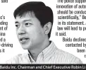  ??  ?? Baidu Inc. Chairman and Chief Executive Robin Li