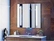  ?? [PHOTO PROVIDED BY KOHLER] ?? The Alexa-enabled Verdera mirror plays music and podcasts.