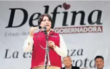  ??  ?? Como candidata al gobierno del estado, Delfina Gómez Álvarez obtuvo 97 mil 402 votos en el ayuntamien­to, superando al PAN y el PRI.