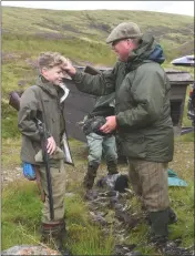  ??  ?? Above: Colin Dey bloods young Finlay Wood Right: Colin Dey directs the line