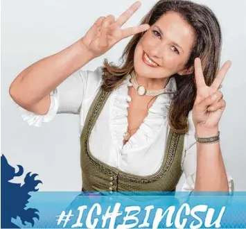  ?? Foto: Michaela Kaniber, CSU, Facebook ?? Sie will ihrer Partei auch auf Facebook den Rücken stärken und hat das Banner mit dem Hashtag #ichbinCSU auf ihrem Profil in  tegriert: Staatsmini­sterin Michaela Kaniber. Doch es hagelt Kritik.