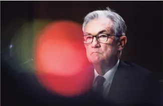  ?? Associated Press ?? Federal Reserve Chairman Jerome Powell testifies during a Senate Banking, Housing and Urban Affairs Committee hearing on the CARES Act on Capitol Hill on Tuesday in Washington.