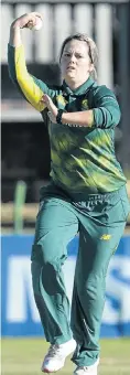  ??  ?? In 2013, skipper Dané van Niekerk became the first SA woman to take an internatio­nal hat-trick in an ODI match.