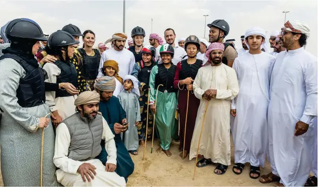  ??  ?? ↑
Sheikh Hamdan Bin Mohammed Bin Rashid Al Maktoum attends the second race, The Camel Trek Marathon.