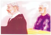  ?? ?? A Courtroom sketch of Gary Gotlieb defending Les Green in 1993.