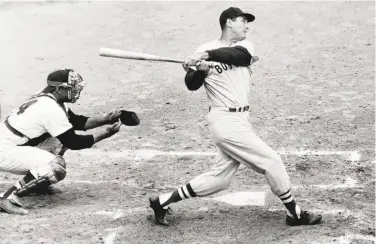  ?? Associated Press 1960 ?? Ted Williams, the last player to hit .400 in a season, finished with 521 home runs and a .344 average.