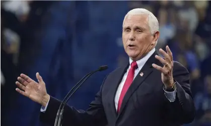  ?? Photograph: Steve Helber/AP ?? Pence’s book comes out as he seeks to establish himself as an alternativ­e to Trump as the Republican candidate for the 2024 election.