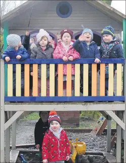  ?? (Photo: Katie Glavin) ?? Children from ‘The Hive’ which are the youngest group at Buttercup Childcare, Ballylande­rs including Daniel, Harry, Kate, Brianna, Leanne, Thomas, Luke, John and Ollie, having returned this week.