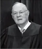  ?? ASSOCIATED PRESS ?? IN THIS JUNE 1, 2017, FILE PHOTO, Supreme Court Associate Justice Anthony M. Kennedy joins other justices of the U.S. Supreme Court for an official group portrait at the Supreme Court Building in Washington. The 81-year-old Kennedy said Wednesday that he is retiring after more than 30 years on the court.