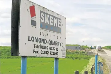  ??  ?? PLANS: Skene Group says it will end blasting in areas of the quarry closest to Leslie.