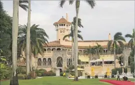  ?? Don Emmert AFP/Getty Images ?? PRESIDENT TRUMP’S Mar-a-Lago club in Palm Beach, Fla. Republican and Democratic presidents alike have tried to block access to visitor logs.
