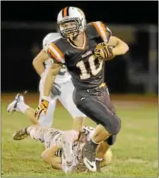  ?? Photo by John Blaine ?? Pennsbury’s Shawn Pepper scored three touchdowns for the Falcons and rushed for 67 yards on nine attempts.