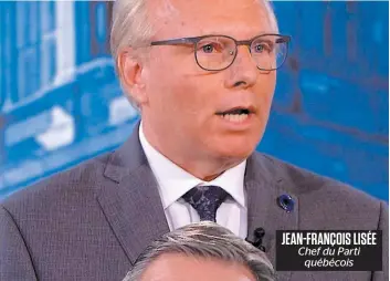  ??  ?? JEAN-FRANÇOIS LISÉE Chef du Parti québécois