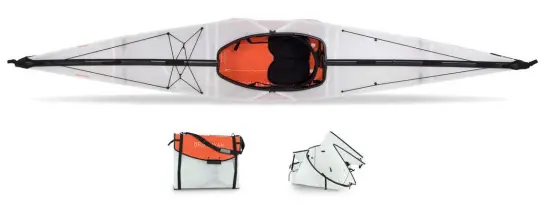  ??  ?? The Oru Bay ST kayak is inspired by origami. It folds easily into a carry case and weighs just 12kg, making it perfect for travelling into sheltered locations. However, it can cope with strong seas and is built by Oru Kayak (orukayak.com) with serious coastal cruising in mind (£1,350, nestawaybo­ats.com)