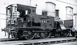  ?? RAIL ARCHIVE STEPHENSON ?? NLR4-4-0T No. 6445 set aside for preservati­on in the paintshop at Derby Works, circa 1930. Sadly, it was ultimately scrapped in 1932.