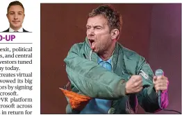  ??  ?? Bit of a blur: Damon Albarn is signed to Warner Music Group which has an agreement with EVR