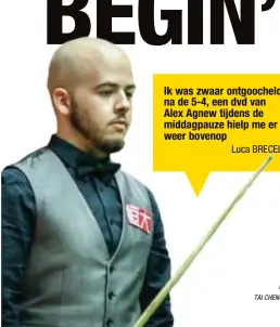  ?? FOTO TAI CHENGZHE ?? Luca BRECEL