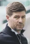  ??  ?? 0 Steven Gerrard will be in the dugout against Celtic