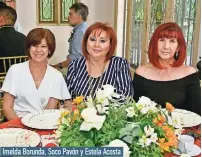  ?? ?? Imelda Borunda, Soco Pavón y Estela Acosta