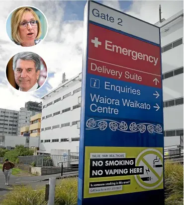  ?? STUFF ?? A May cyber attack on Waikato District Health Board left it operating like it was in a pre-computer era. Inset top, executive director of hospital and community services Chris Lowry; inset bottom, Chief Ombudsman Peter Boshier.