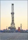  ?? [CHAPARRAL ENERGY] ?? Several rigs are pictured in January drilling wells on Chaparral acreage in the STACK play.