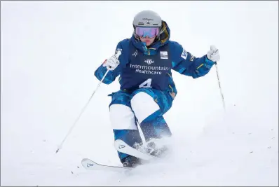  ?? Tom Pennington / Getty Images /TNS ?? Hannah Soar of the United States takes a run for the Women’s Mogul Finals during the 2021 Intermount­ain Healthcare Freestyle Internatio­nal Ski World Cup at Deer Valley Resort on Feb. 4 in Park City, Utah.