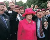  ?? PICTURE: REUTERS ?? Former British Prime Minister Margaret Thatcher and Falklands veterans take part in a march in London, during a service to commemorat­e the 25th anniversar­y of the Falkland Islands conflict in this June 17, 2007 photo.