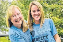  ?? CONTRIBUTE­D ?? Cheryl Castellani, left, of Hammonds Plains, near Halifax, and Heather Blouin of Grand River, P.E.I., are not only sisters, they really are the perfect match. On July 23, Heather donated a kidney to Cheryl.