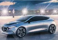  ?? FOTO: DAIMLER ?? Daimlers Elektro-Studie EQ A soll 2020 in Serie gehen und Tesla Konkurrenz machen.