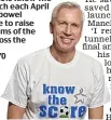  ??  ?? ALAN PARDEW (right) is an official ambassador for the 2016 Know The Score campaign, which each April sees all of the major bowel cancer charities unite to raise awareness of symptoms of the disease at games across the country. This year more than 70...