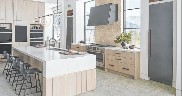  ?? GE ?? The Monogram Designer Collection highlighte­d its kitchen design for 2023 at the Kitchen Bath Industry Show held at the Las Vegas Convention Center Jan. 31-Feb 2.
