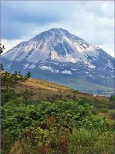  ??  ?? Errigal, Co Donegal, a quartzite mountain.