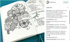  ??  ?? Many people share their Bullet Journals on social media platforms such as Instagram. The journals can be filled with elaborate pages or “spreads.”