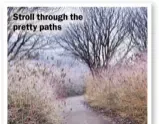  ??  ?? Stroll through the pretty paths