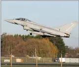 ?? ?? A Typhoon takes off from RAF Coningsby