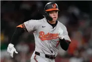  ?? (AP Photo/Charles Krupa) ?? Baltimore Orioles’ Jackson Holliday grounds into a force out during the fifth inning of a game against the Boston Red Sox, Wednesday, in Boston.